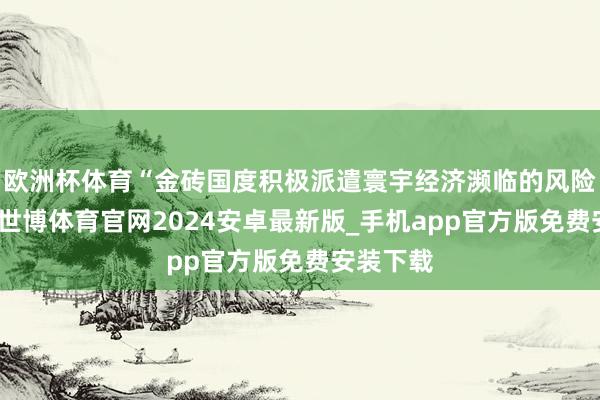 欧洲杯体育“金砖国度积极派遣寰宇经济濒临的风险和挑战-世博体育官网2024安卓最新版_手机app官方版免费安装下载