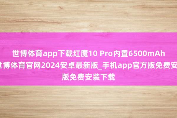 世博体育app下载红魔10 Pro内置6500mAh电板-世博体育官网2024安卓最新版_手机app官方版免费安装下载