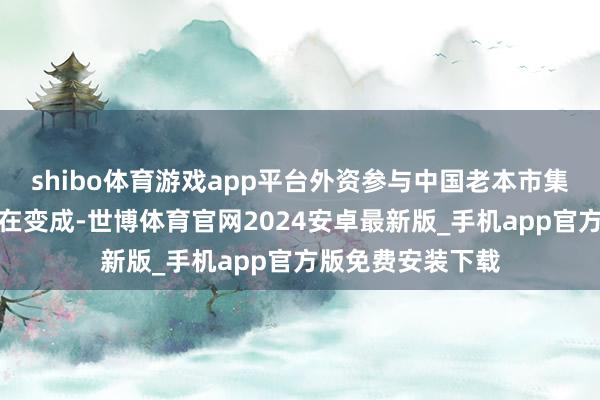 shibo体育游戏app平台外资参与中国老本市集的精深生态也正在变成-世博体育官网2024安卓最新版_手机app官方版免费安装下载