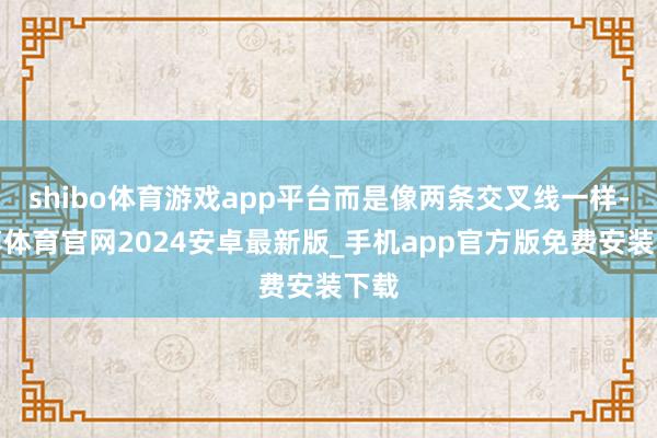 shibo体育游戏app平台而是像两条交叉线一样-世博体育官网2024安卓最新版_手机app官方版免费安装下载