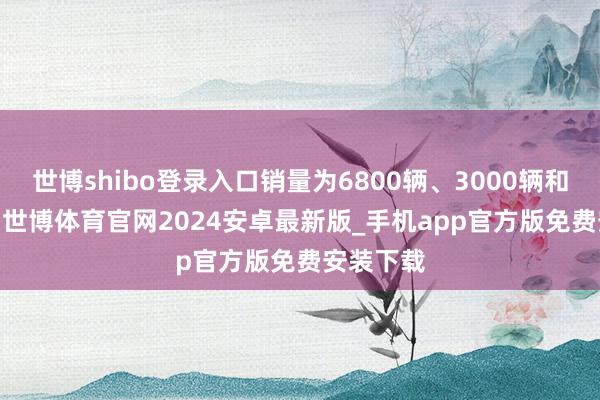 世博shibo登录入口销量为6800辆、3000辆和1100辆-世博体育官网2024安卓最新版_手机app官方版免费安装下载